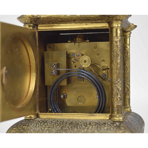 1345 - Unusual French mantel clock timepiece of Persian taste, the Vincenti movement with platform escapeme... 