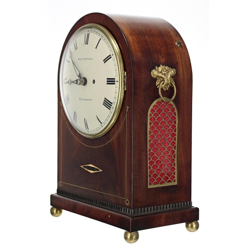 1506 - Good English mahogany double fusee bracket clock, the 8