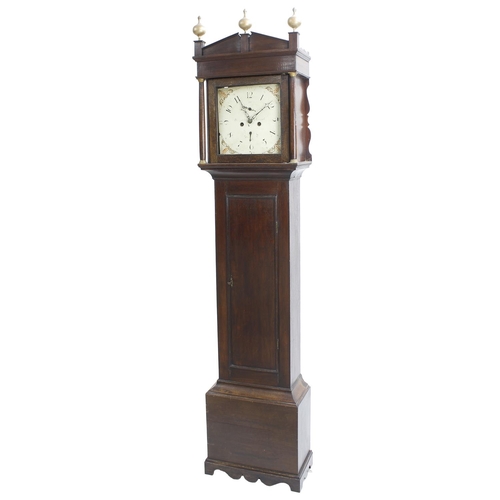 1802 - Oak eight day longcase clock, the 12