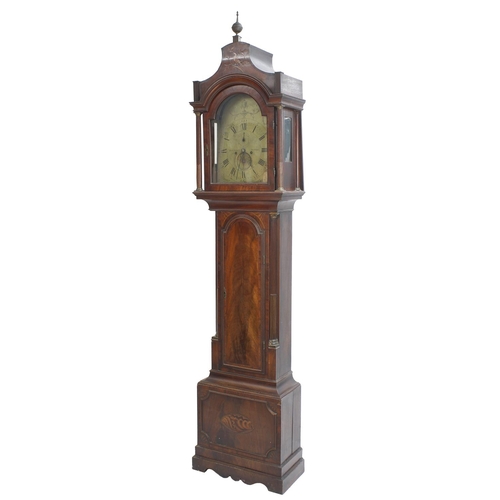 1803 - Mahogany inlaid eight day longcase clock, the 12