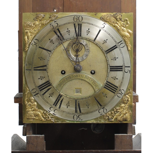 1829 - Oak eight day longcase clock, the 12