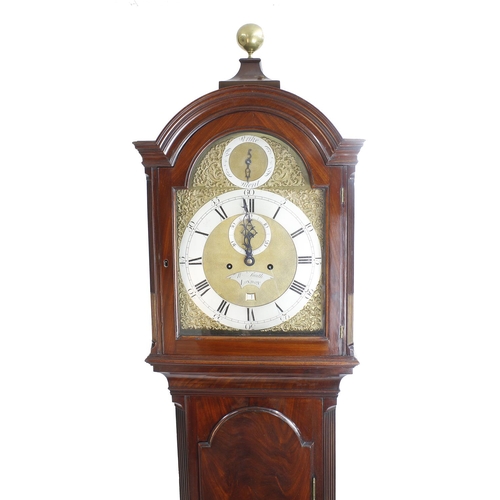 1830 - Good mahogany eight day longcase clock with five pillar movement, the 12