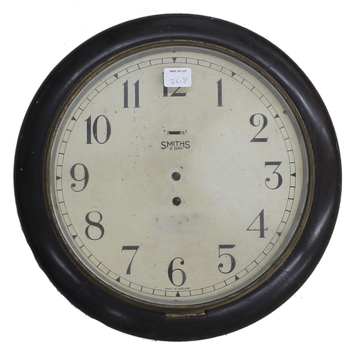 2618 - Three mahogany single train wall dial clocks, signed C.F.Hill, Felixstowe (8