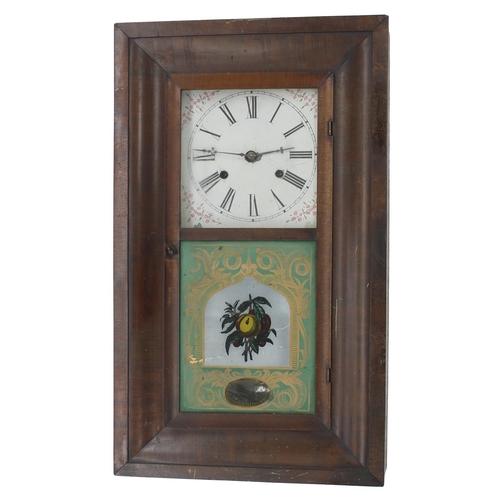 2624 - Three American eight day ogee wall clocks by Chauncey Jerome and two by Jerome & Co, tallest 29