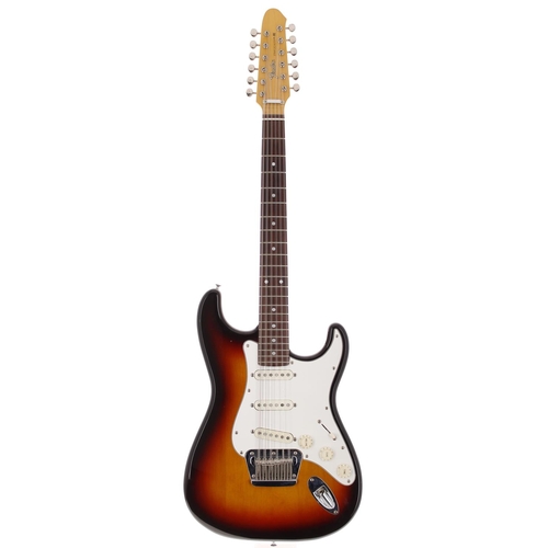 14 - Fender Stratocaster XII twelve string electric guitar, made in Japan (1996-1997); Body: sunburst fin... 