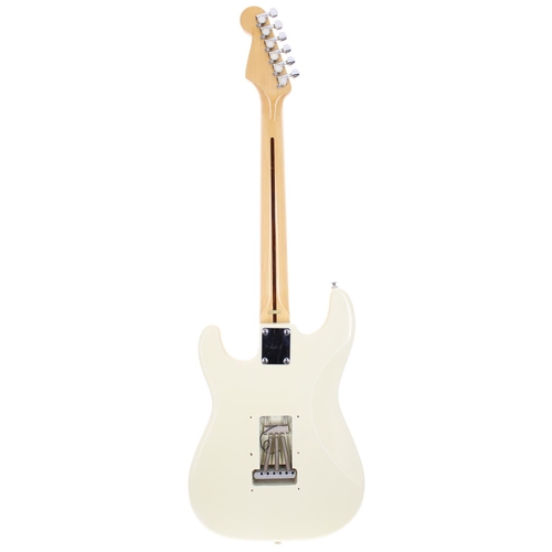 602 - 1989 Squier by Fender Stratocaster electric guitar, made in Korea; Body: Olympic white finish, a few... 