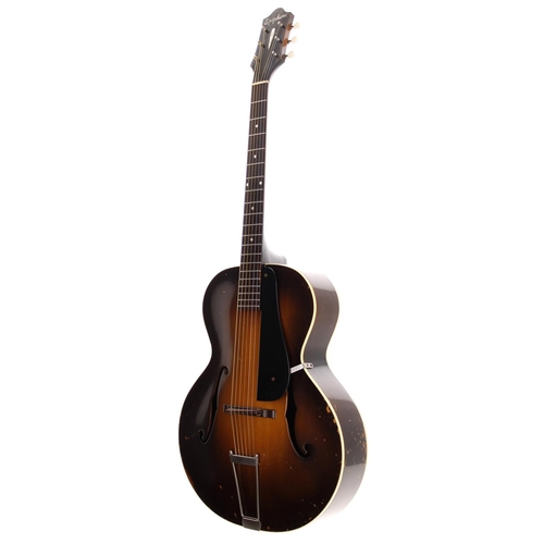 213 - 1936 Epiphone Zenith archtop guitar, made in USA; Body: two-tone sunburst finish, finish blemishes t... 