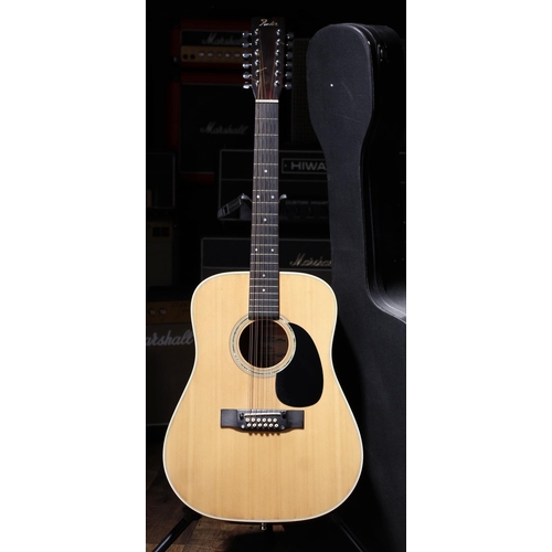 613 - Fender F-55-12 twelve string acoustic guitar; Back and sides: mahogany, a few minor marks but genera... 