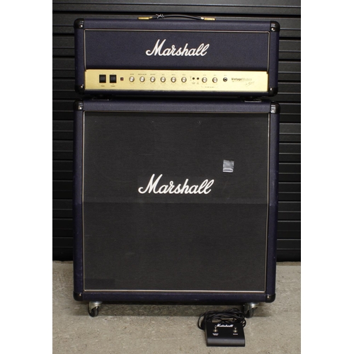 819 - 2007 Marshall Vintage Modern 2466 100 watt valve guitar amplifier head, made in England, with foot s... 