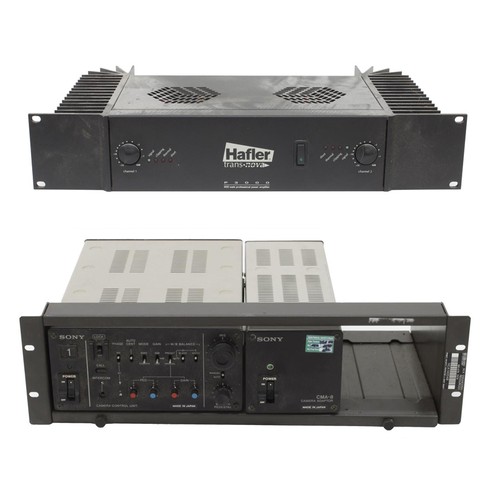 3019 - Hafler Trans Nova P3000 400 watt Professional power amplifier rack unit; together with a Sony CMA-8 ... 