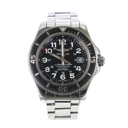 86 - Breitling SuperOcean II Chronometre automatic stainless steel gentleman's wristwatch, reference no. ... 