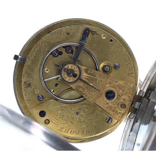 960 - Victorian silver fusee lever pocket watch, London 1874, the movement signed John Blaylock, Carlisle,... 