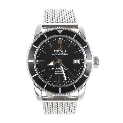 87 - Breitling SuperOcean Heritage 42 automatic stainless steel gentleman's wristwatch, reference no. A17... 