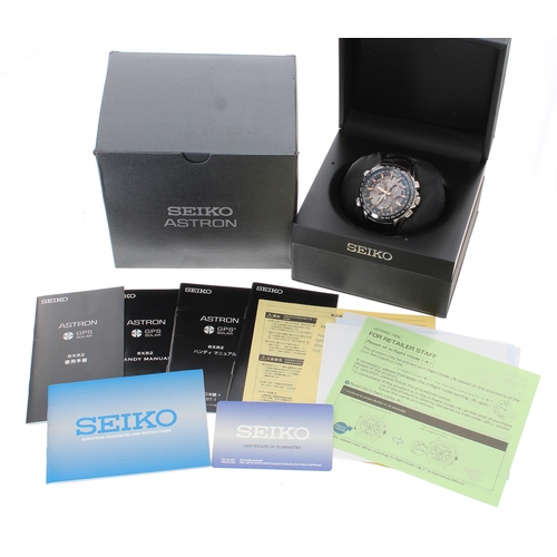 173 - Seiko Astron GPS Solar Chronograph titanium gentleman's wristwatch, reference no. 8X82-0AB0-1, seria... 