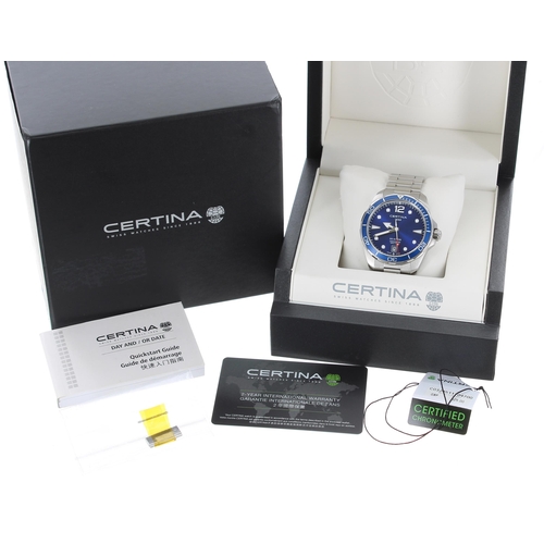 243 - Certina DS Action Chronometer stainless steel gentleman's wristwatch, reference no. C032451, serial ... 