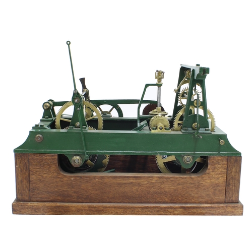 1338 - Two train flat bed turret clock, manufactured by Foster and Co, Mayes St, Manchester, the movement d... 