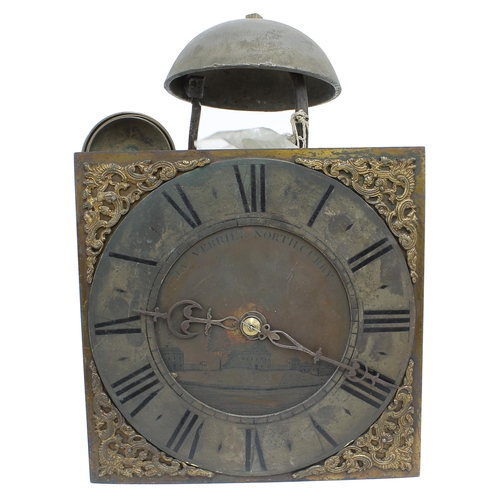 1816 - Interesting and unusual thirty hour longcase clock movement, chiming the quarters on four graduated ... 