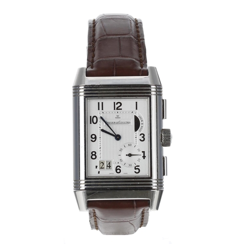 126 - Jaeger-LeCoultre Reverso Grande Date GMT Special Edition stainless steel gentleman's wristwatch, ref... 