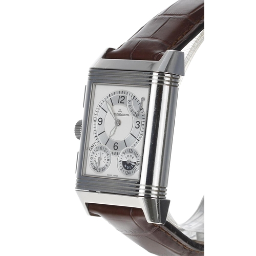 126 - Jaeger-LeCoultre Reverso Grande Date GMT Special Edition stainless steel gentleman's wristwatch, ref... 