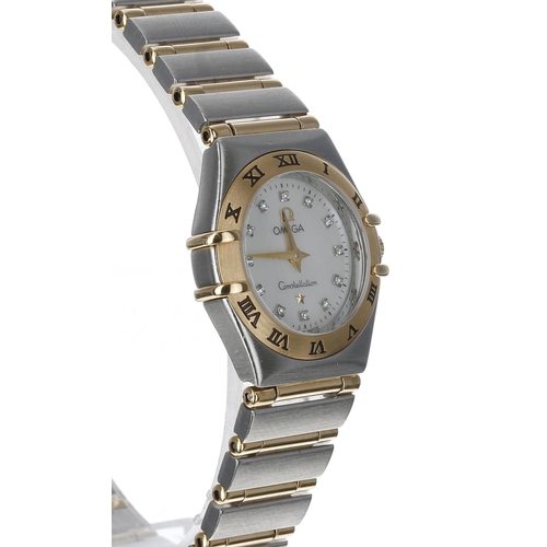 34 - Omega Constellation gold and stainless steel lady's wristwatch, reference no. 795.1203, serial no. 5... 