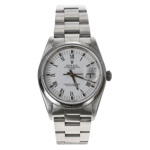 63 - Rolex Oyster Perpetual Date stainless steel gentleman's wristwatch, reference no. 15200, serial no. ... 