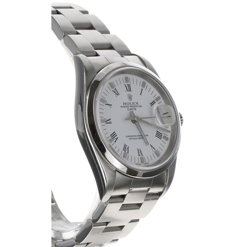 63 - Rolex Oyster Perpetual Date stainless steel gentleman's wristwatch, reference no. 15200, serial no. ... 