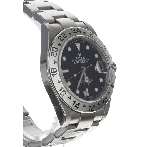 65 - Rolex Oyster Perpetual Date Explorer II stainless steel gentleman's wristwatch, reference no. 16570,... 