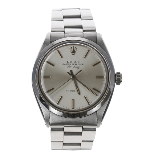 67 - Rolex Oyster Perpetual Air-King Precision stainless steel gentleman's wristwatch, reference no. 5500... 