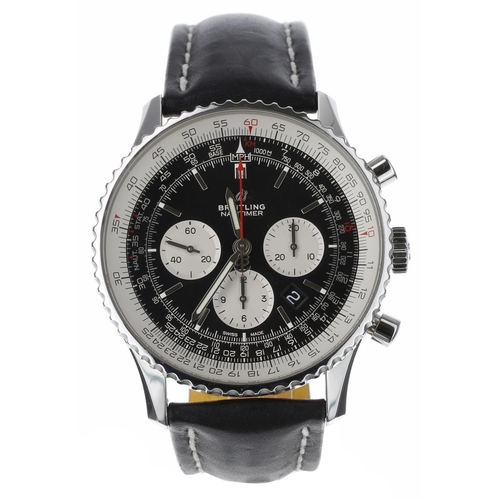 88 - Breitling Navitimer Chronograph automatic stainless steel gentleman's wristwatch, reference no. AB01... 