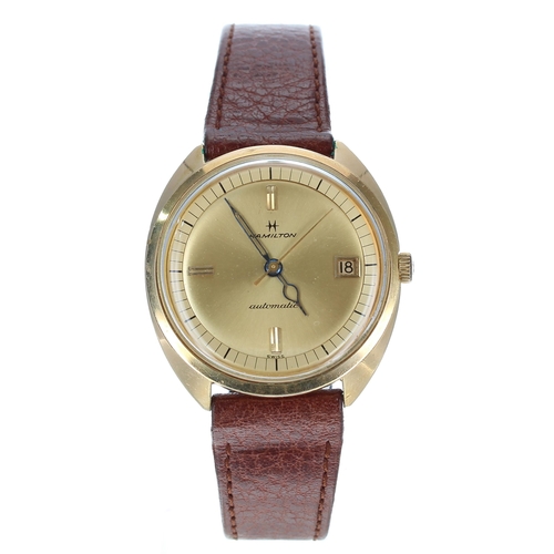 134 - Hamilton automatic gold plated and stainless steel gentleman's wristwatch, reference no. 4049-4, cas... 