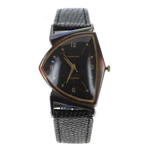 140 - Hamilton Pacer Electric asymmetrical 10k gold filled bicolour gentleman's wristwatch, case no. S4997... 