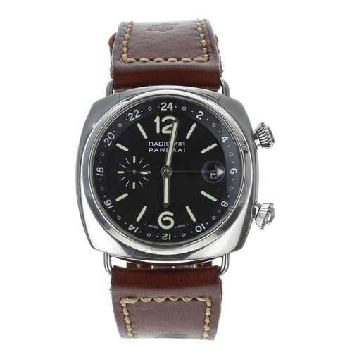 Panerai Radiomir GMT PAM 184 automatic stainless steel gentleman s