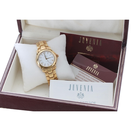 162 - Juvenia 18ct automatic gentleman's wristwatch, reference no. G5A1, white dial, signed crown, the cas... 