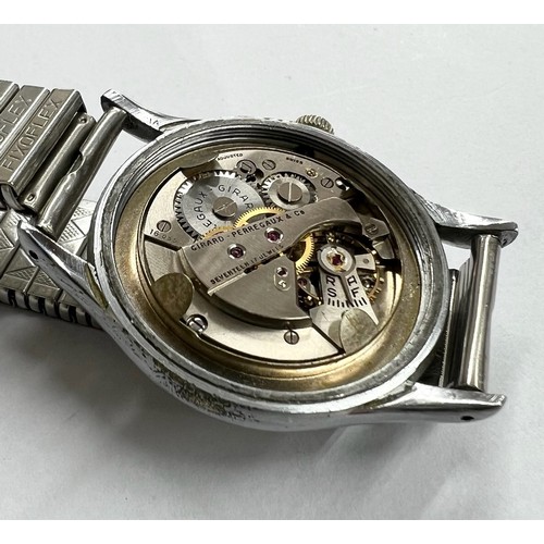 166 - Girard Perregaux for Türler antimagnetic stainless steel gentleman's wristwatch, circa 1950s, the si... 