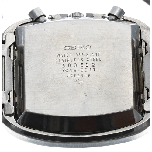 171 - Seiko 'Monaco' Chronograph automatic stainless steel gentleman's wristwatch, reference no. 7016-5011... 