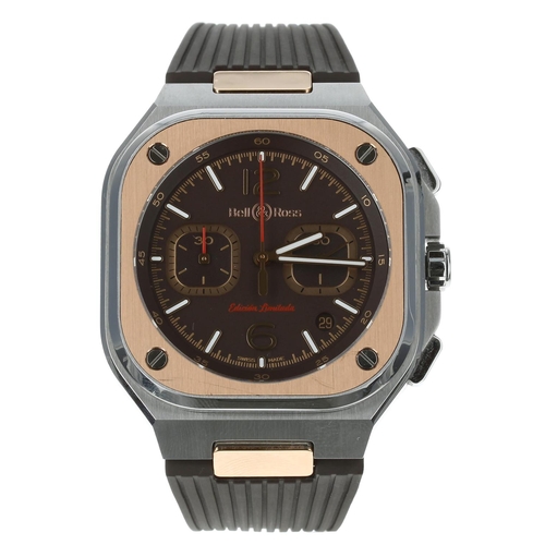 198 - Bell & Ross BR05 Edición Limitada Chronograph automatic 18ct rose gold and stainless steel gentl... 