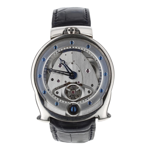 164 - Fine De Bethune DBS 'Spherical Moon Phase' 18ct white gold gentleman's wristwatch, reference no. DBS... 