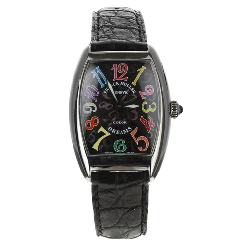 205 - Franck Muller Cintree Curvex Colour Dreams stainless steel lady's wristwatch, reference no. 1752 QZ,... 