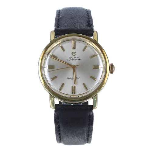 236 - Cyma Navystar Autorotor automatic gold plated and stainless steel gentleman's wristwatch, case no. 7... 