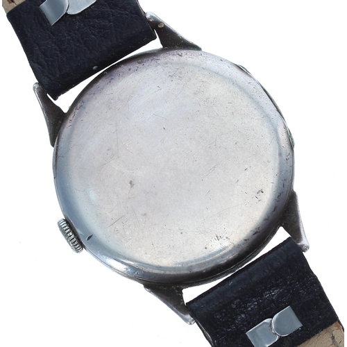 274 - Goldsmiths & Silvermiths Co. Ltd silver wire-lug wristwatch, import hallmarks Glasgow 1924, enam... 