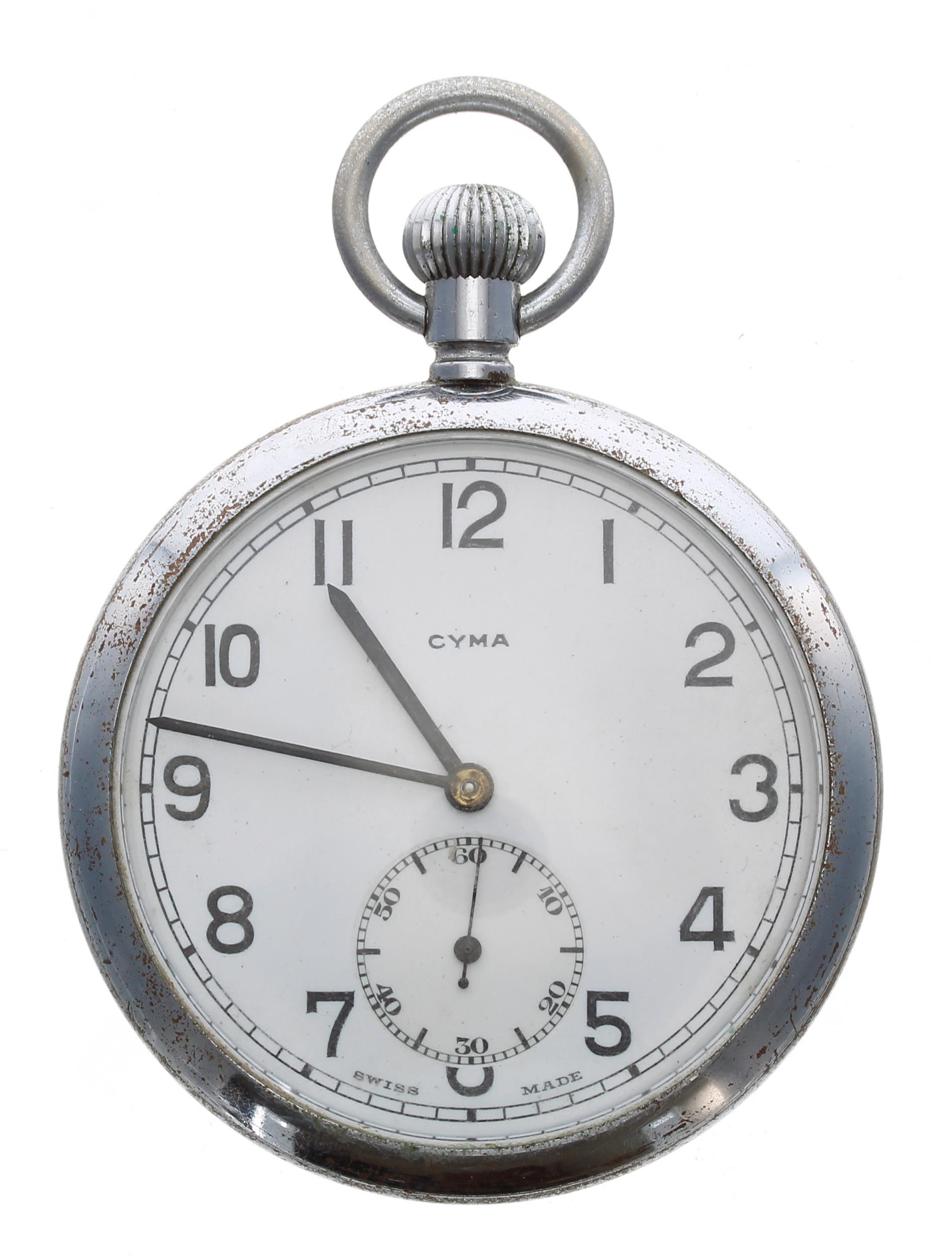 Cyma military pocket discount watch