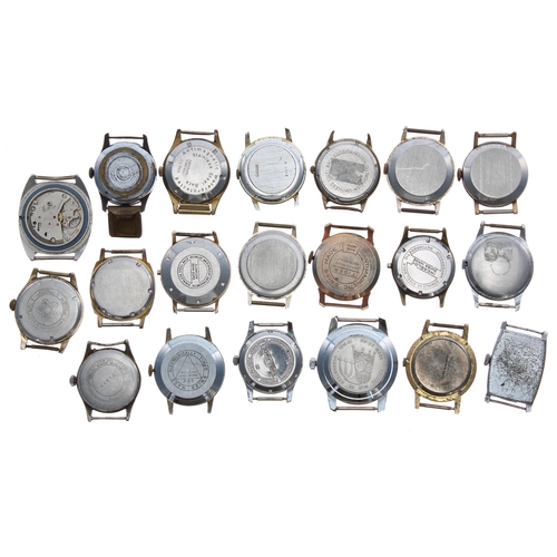 451 - Quantity of gentleman's wristwatches principally for repair to include Kelton, Arlea automatic, Glor... 