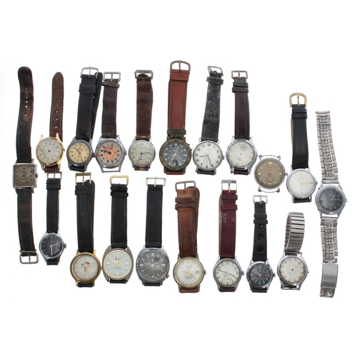 454 - Quantity of gentleman's wristwatches for repair to include Oris, Leonidas, Timory automatic, Keora, ... 