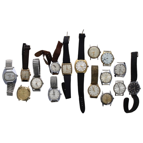 476 - Quantity of gentleman's wristwatches principally for repair to include Rone, Timex, Elgin, Favre-Leu... 