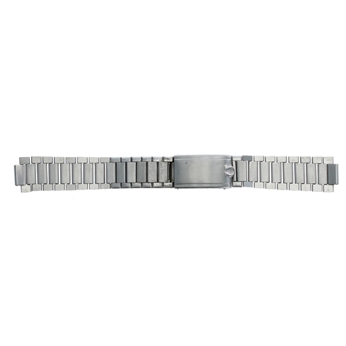 486 - Omega stainless steel wristwatch bracelet, reference no. 7912 and dated '1 65', 6.25'' approx (no en... 