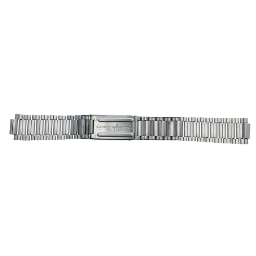 486 - Omega stainless steel wristwatch bracelet, reference no. 7912 and dated '1 65', 6.25'' approx (no en... 