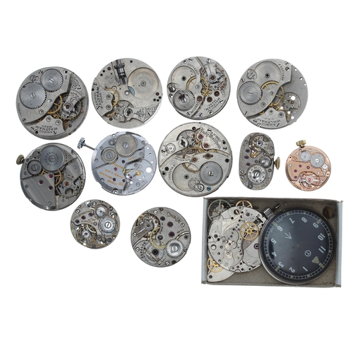 509 - Two Rolex Prima wristwatch movements; together with a selection of wristwatch movements to include t... 