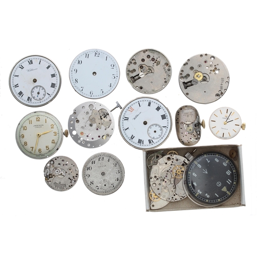 509 - Two Rolex Prima wristwatch movements; together with a selection of wristwatch movements to include t... 