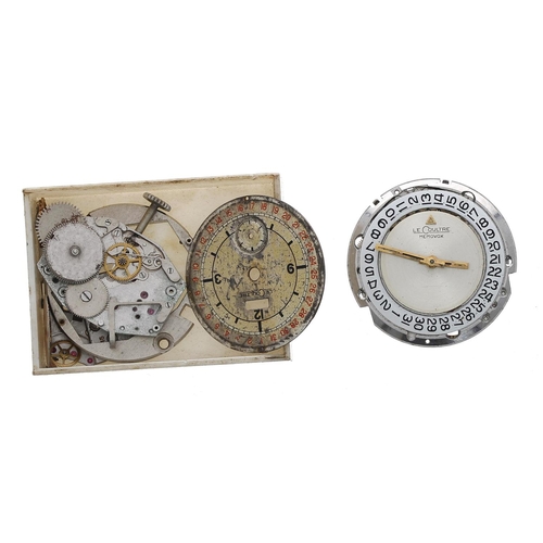 511 - LeCoultre Memovox wristwatch movement, cal. K911; together with a Jaeger Le-Coultre wristwatch movem... 