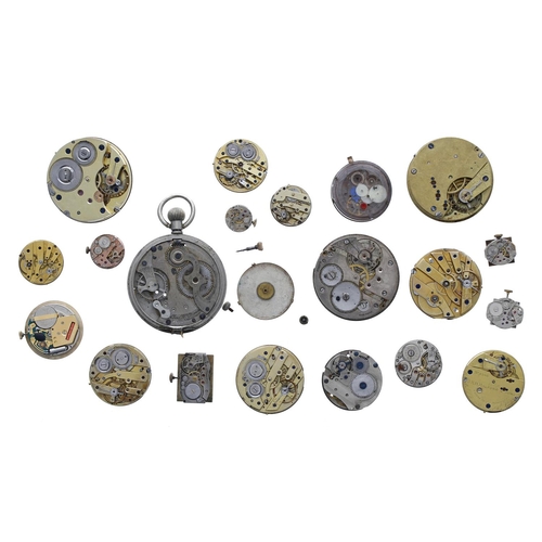 512 - Quantity of assorted wristwatch and pocket watch movements to include Tissot, R.H. Halford & Son... 